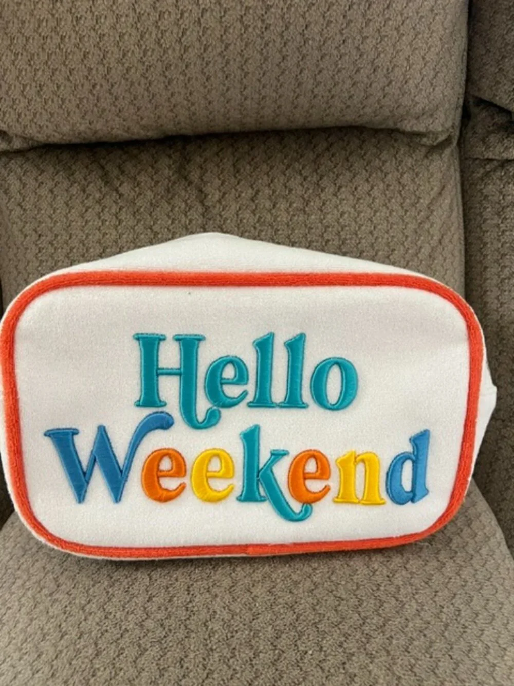 HELLO WEEKEND TERRYCLOTH TRAVEL BAG